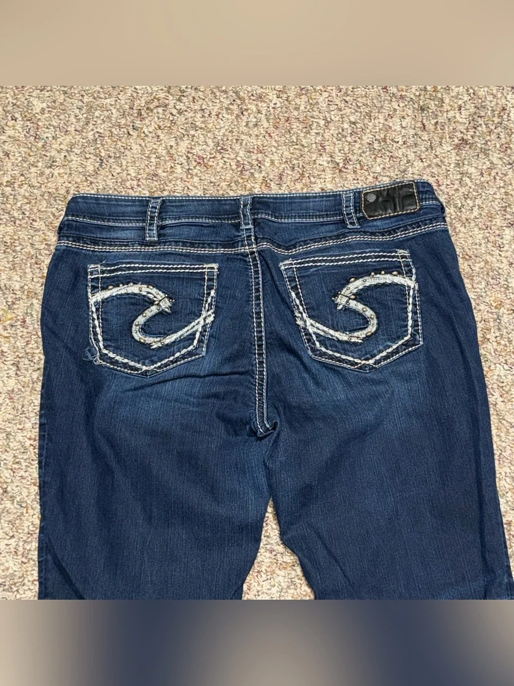 Women's size 18 Silver jeans Dark Wash Women's Bootcut Jeans - Navy Blue - Picture 4 of 9